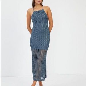 MIDI CROCHET DRESS LOW BACK